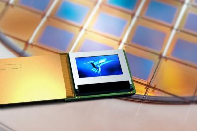 Compound Photonics IntelliPix microLED microdisplay on wafer