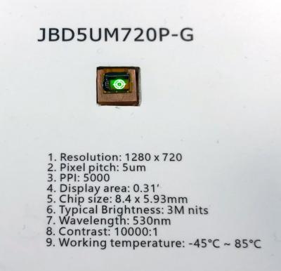 JBD 3 million nits 720p microLED microdisplay (CES 2020 photo)