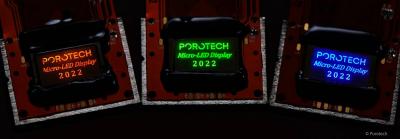 Porotech microLED display prototypes (2022-04)