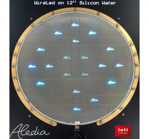 Aledia microLED produced on 300mm silicon at CEA-Leti