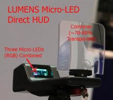Lumens MicroLED HUD prototype (CES 2018)