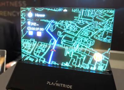PlayNitride's 7.56'' transparent Micro-LED prototype display (SID DisplayWeek 2019)