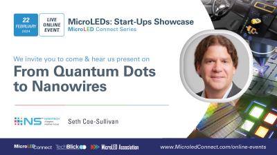 NS Nanotech Seth Coe-Sullivan - speaker card MicroLED Connect Startup Showcase 2024