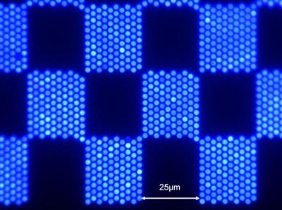 Blue sub-3u microLED arrays on 300 mm wafers, MICLEDI